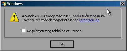 Windows XP támogatása